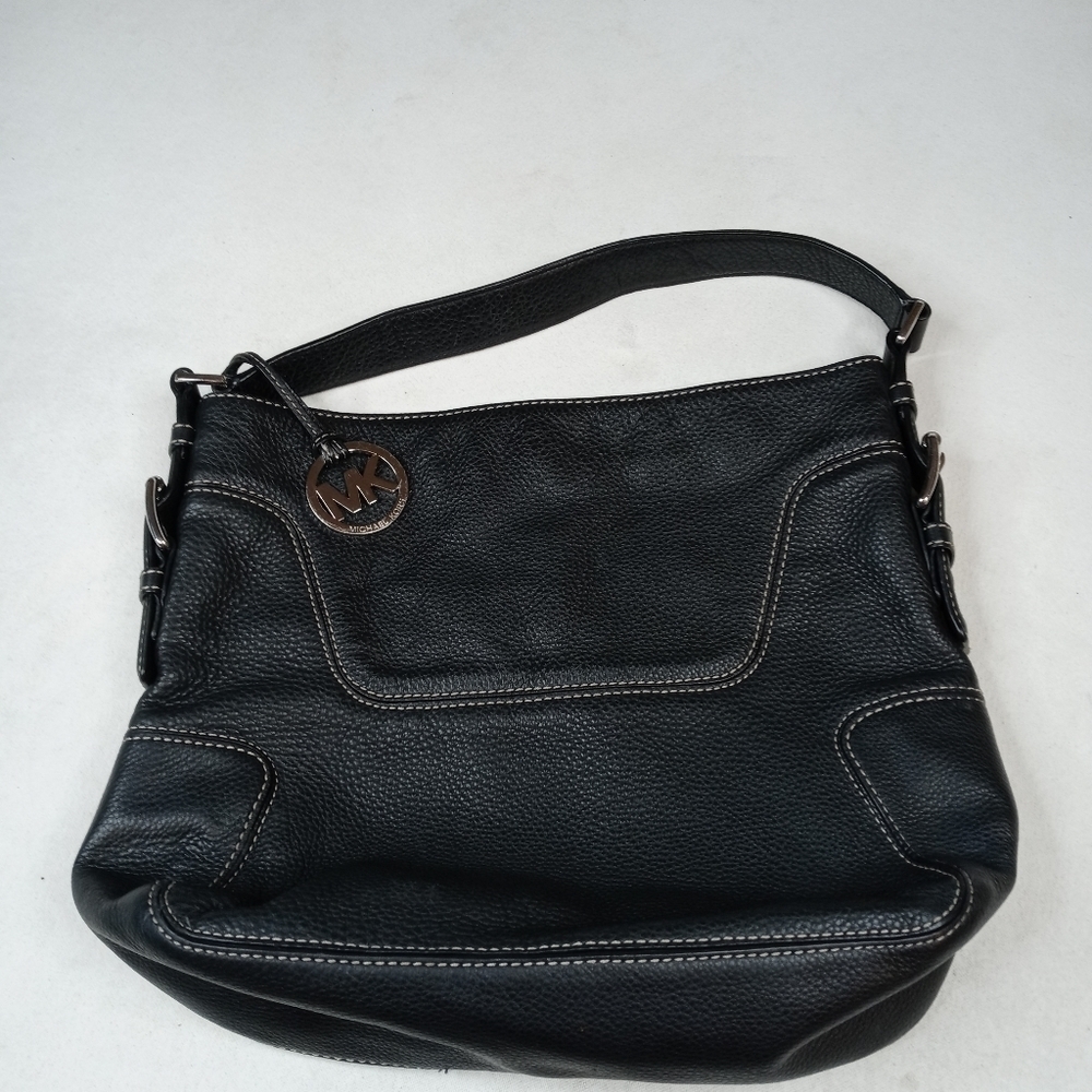 MICHAEL KORS Brown Pebbled Leather large P…